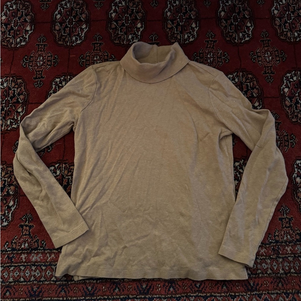 Lands' End Brown Turtleneck Sweater